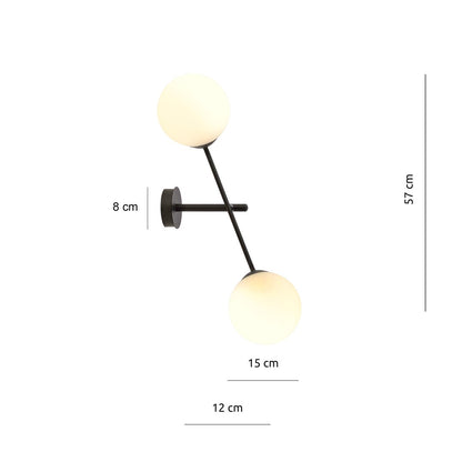 Sieninis šviestuvas LINEAR K2 Juoda/Balta