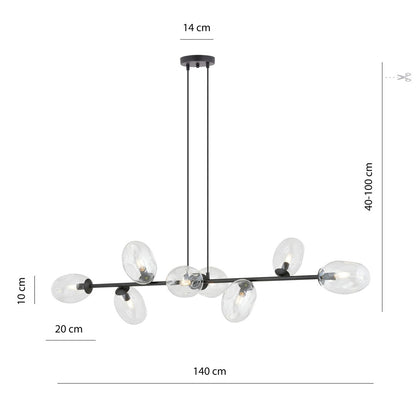 Pakabinamas Šviestuvas lamp PANDORA 8 BL Permatoma