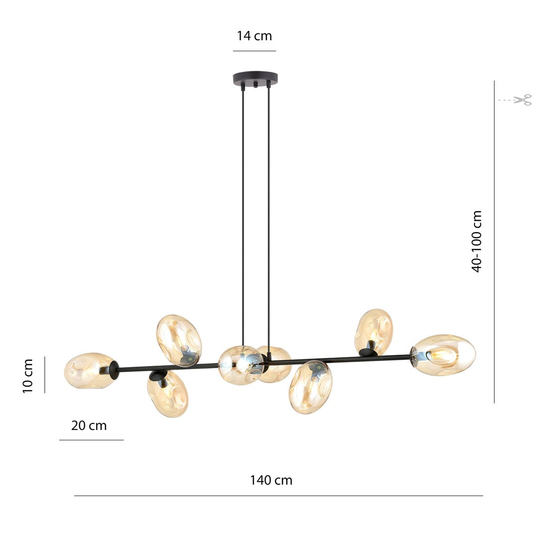 Pakabinamas Šviestuvas lamp PANDORA 8 BL Medaus