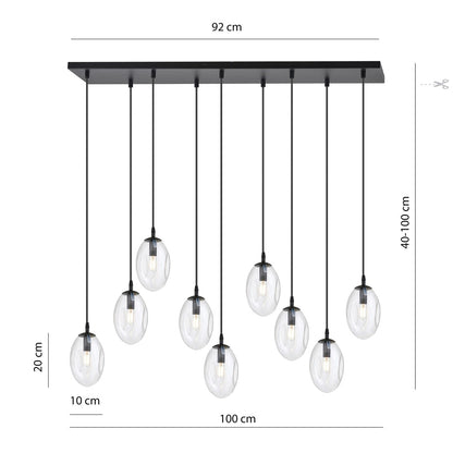 Pakabinamas Šviestuvas lamp ASTRAL 9 BL Permatoma