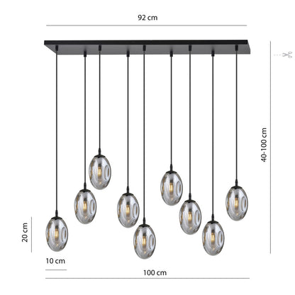 Pakabinamas Šviestuvas lamp ASTRAL 9 BL Grafitas