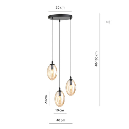 Pakabinamas Šviestuvas lamp ASTRAL 3 BL PREMIUM Medaus