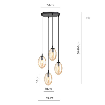 Pakabinamas Šviestuvas lamp ASTRAL 4 BL PREMIUM Medaus