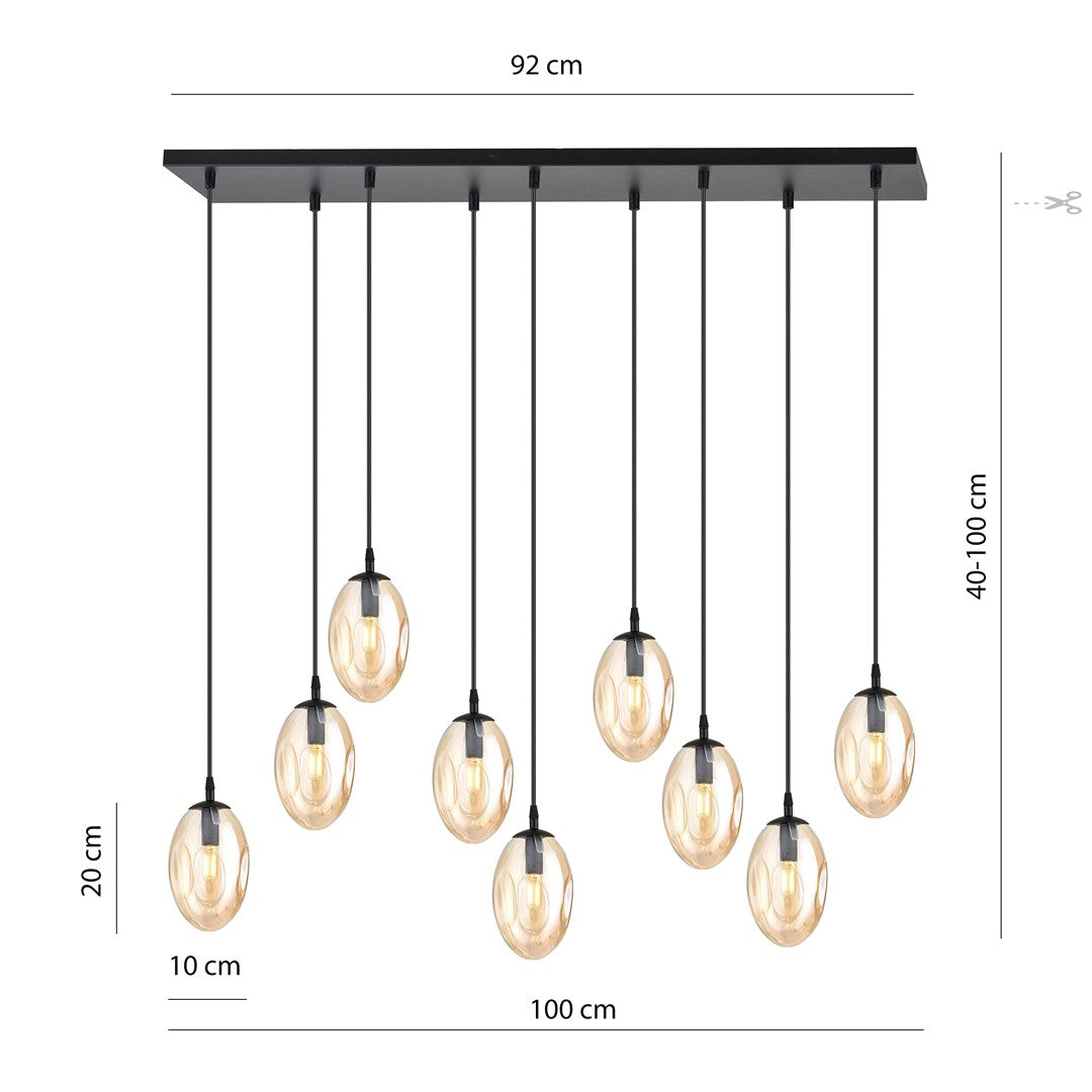 Pakabinamas Šviestuvas lamp ASTRAL 9 BL Medaus