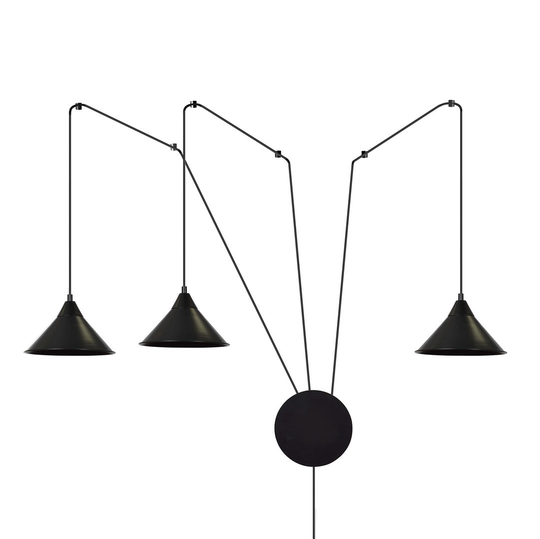 Pakabinamas šviestuvas ABRAMO 3 BLACK